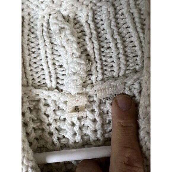 Moth Anthropologie Sleeveless Sweater Mock Neck White Small Heavy Knit Z - Picture 6 of 8